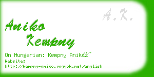 aniko kempny business card